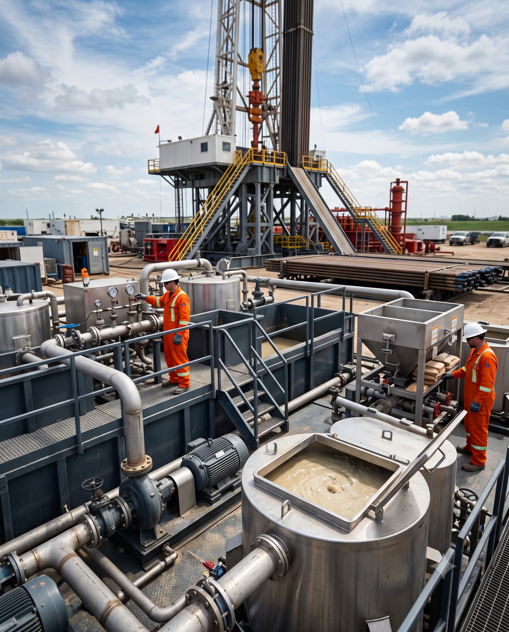 Oilfield drilling fluid operation
